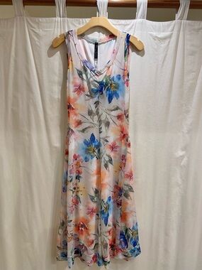 Elana Kattan Spring Chiffon Sleeveless Dress -Small